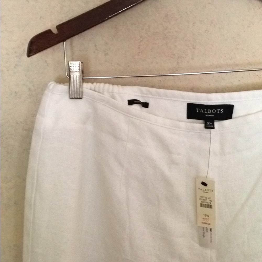 NEW! Talbot's linen / lined crop capris / 12 Women